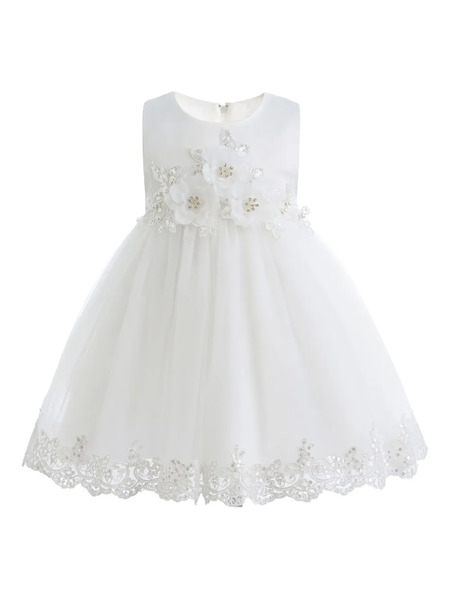  Tulleen Floral Dress - White 
