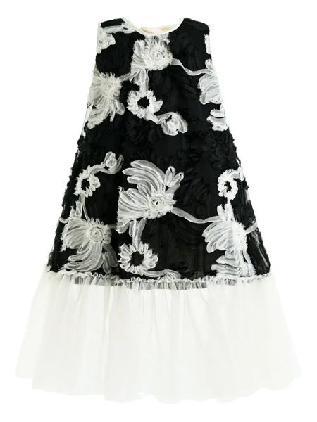  Tulleen Floral Tulle Dress - White 