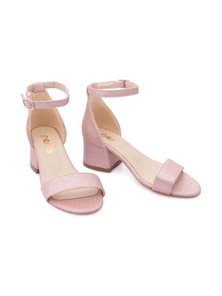  Tulleen Glittered Block-heel Sandals - Pink 