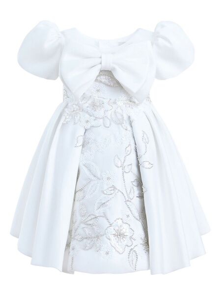  Tulleen Leona Floral Bow Dress - White 