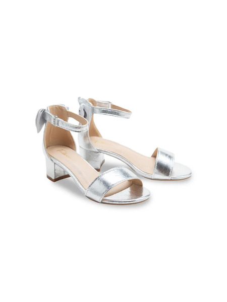  Tulleen Metallic-finish Block-heels Sandals - Silver 