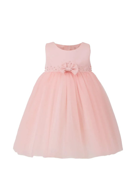  Tulleen Ovarelle Bow-detail Gown - Pink 