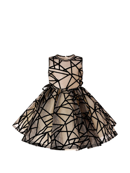  Tulleen Pearl-trim Ribbon Dress - Neutrals 