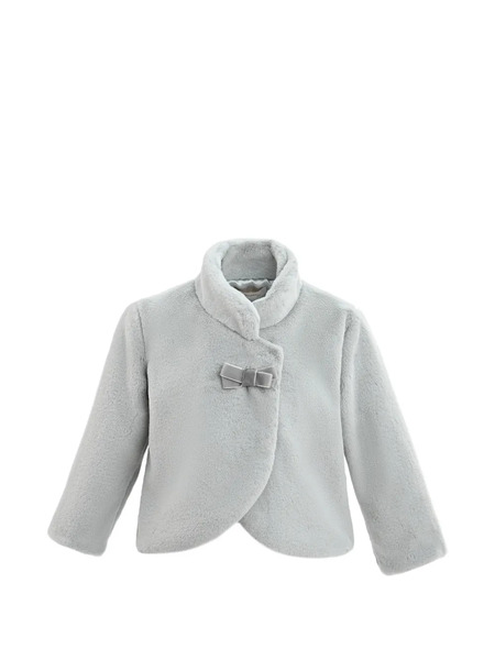  Tulleen Plush Asymmetrical Coat - Grey 