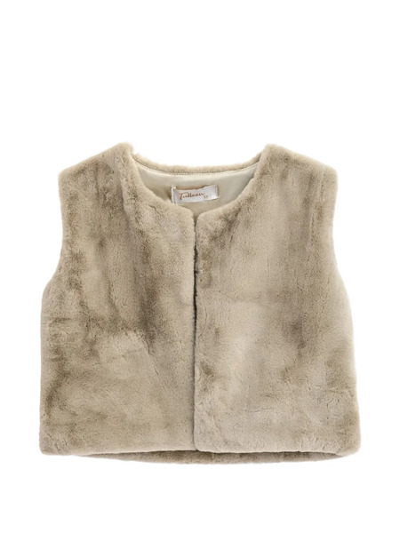  Tulleen Plush Faux-fur Gilet - Neutrals 