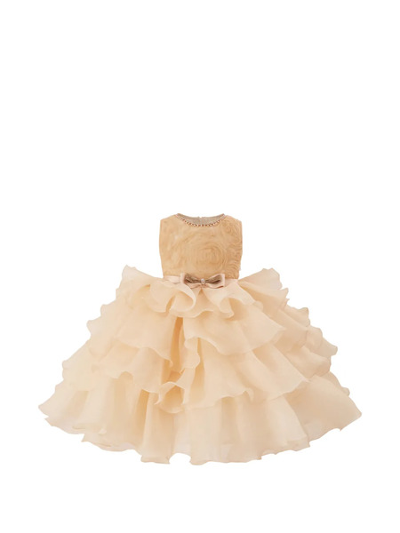  Tulleen Tiered-ruffles Dress - Neutrals 