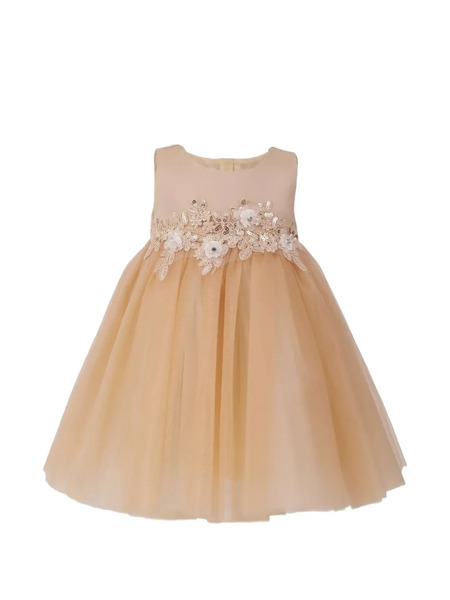  Tulleen Zinara Ribbon-bloom Gown - Neutrals 