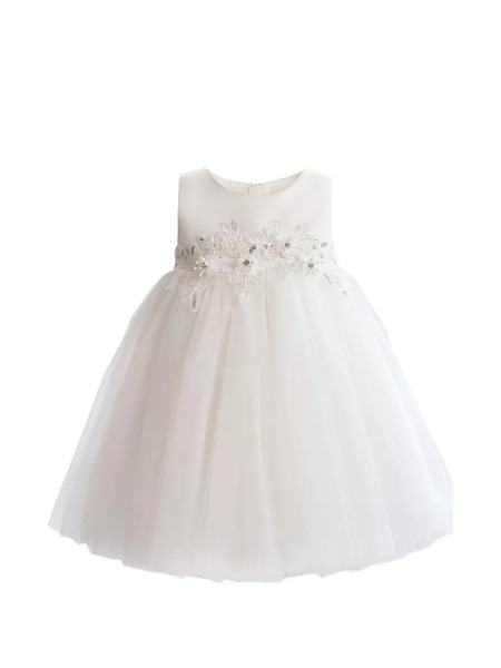  Tulleen Zinara Ribbon-bloom Gown - White 