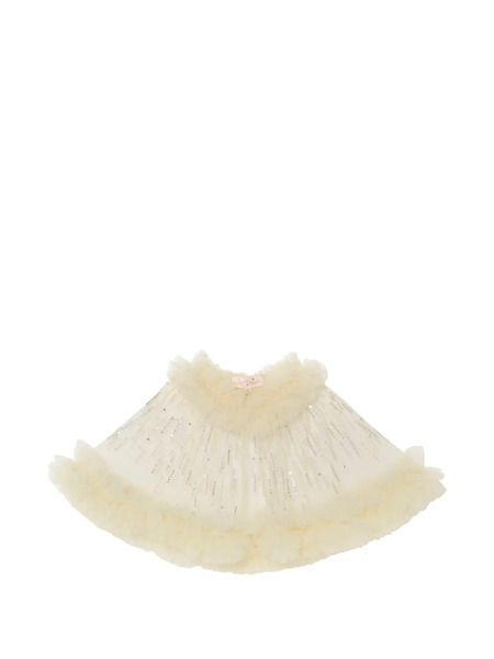  Tutu Du Monde Ayan Ruffled Sequin-embellished Cape - Neutrals 