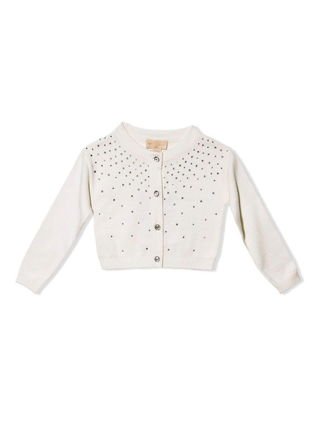  Tutu Du Monde Bébé Crystal Long-sleeve Cardigan - White 