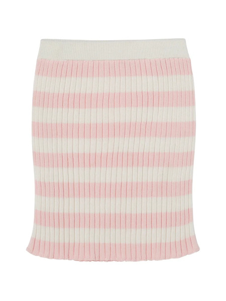  Tutu Du Monde Striped Rib Skirt - White 