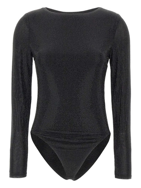  Twenty Fourhaitch Arches Rhinestones Long-sleeve Body - Black 