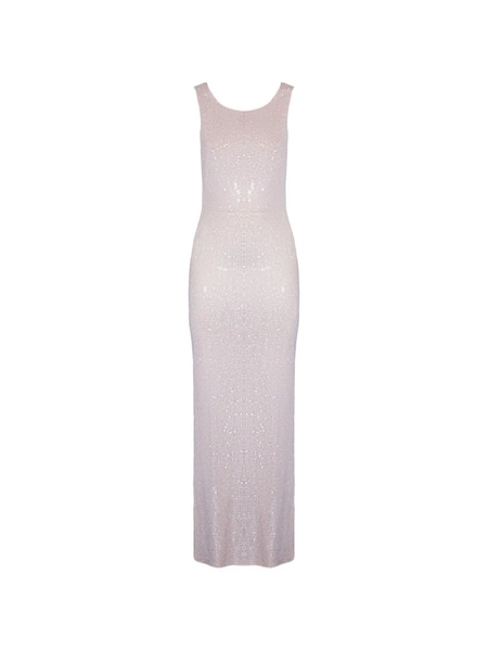  Twenty Fourhaitch Rhinestone Tulle Dress - Neutrals 