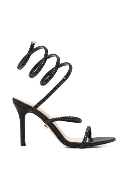  Twenty Fourhaitch Zeja Embellished Spiral-bound Sandals - Black 