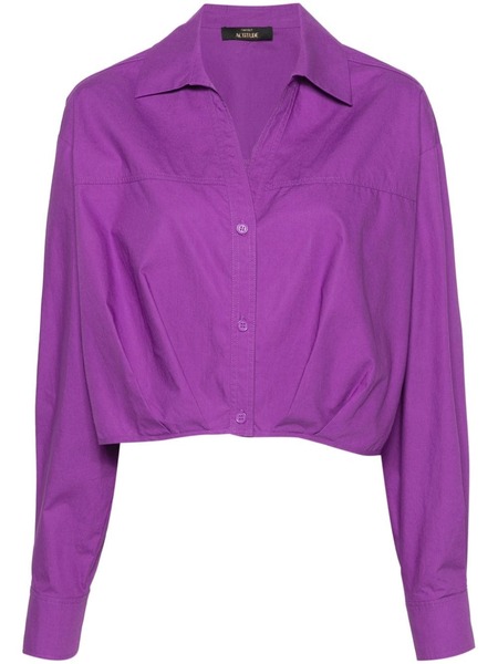 Twinset Actitude Poplin Cropped Shirt - Purple 