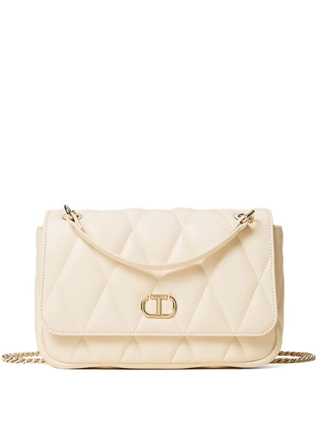  Twinset Audrey Quilted Chain Shoulder Bag - Neutrals 