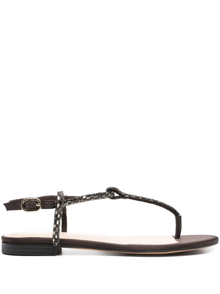  Twinset Beaded Sandals - Brown 