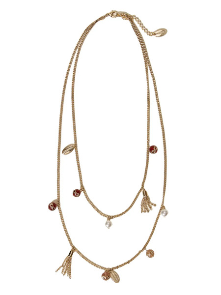 Twinset Beaded Tassel Necklace - Gold 