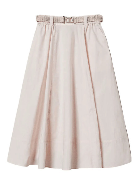  Twinset Belted Midi Skirt - Neutrals 