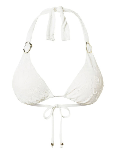  Twinset Bikini Top With Halter Neck Tie - White 