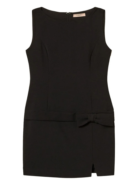  Twinset Bow-detail Sleeveless Mini Dress - Black 