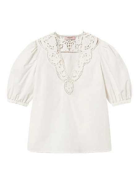  Twinset Broderie-anglaise Blouse - White 
