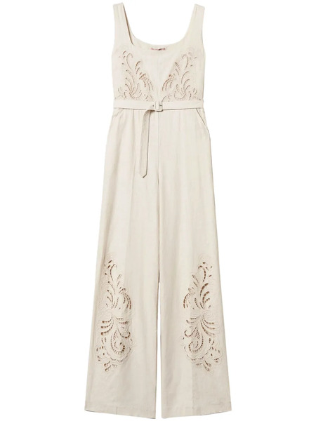  Twinset Broderie-anglaise Jumpsuit - White 