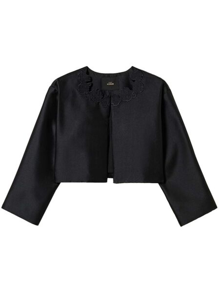  Twinset Broderie Anglaise Twill Jacket - Black 
