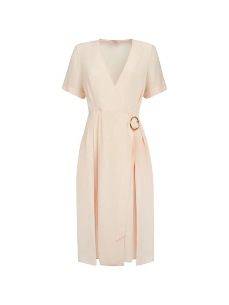  Twinset Buckle Wrap Dress - Pink 