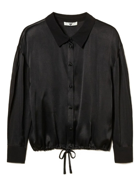  Twinset Button-fastening Drawstring Shirt - Black 