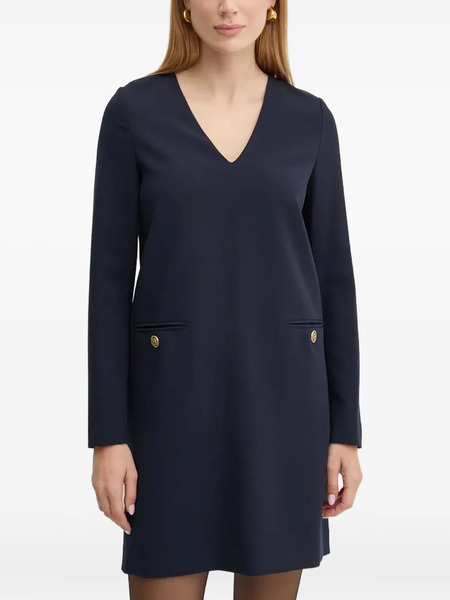  Twinset Button Pockets Mini Dress - Blue 
