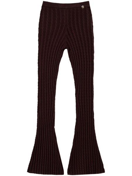  Twinset Cable Knit Flared Trousers 