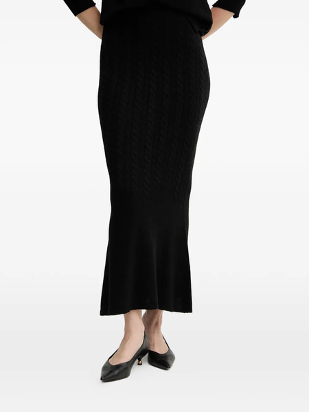  Twinset Cable-knit Midi Skirt - Black 