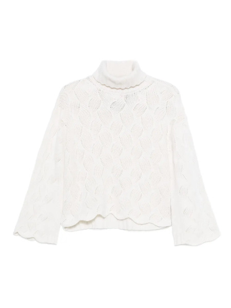  Twinset Cable-knit Turtleneck Sweater - White 