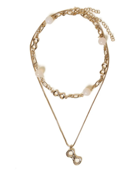  Twinset Charm Layered Necklace - Gold 