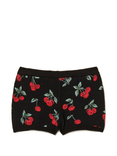  Twinset Cherry-pattern Shorts - Black 