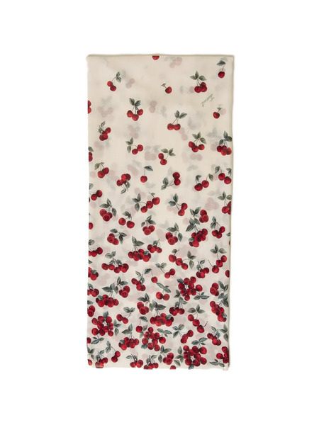  Twinset Cherry Print Scarf - Neutrals 
