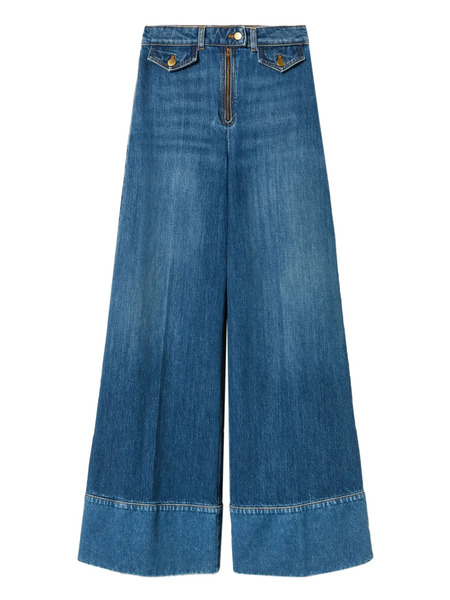  Twinset Cotton Wide-leg Jeans - Blue 