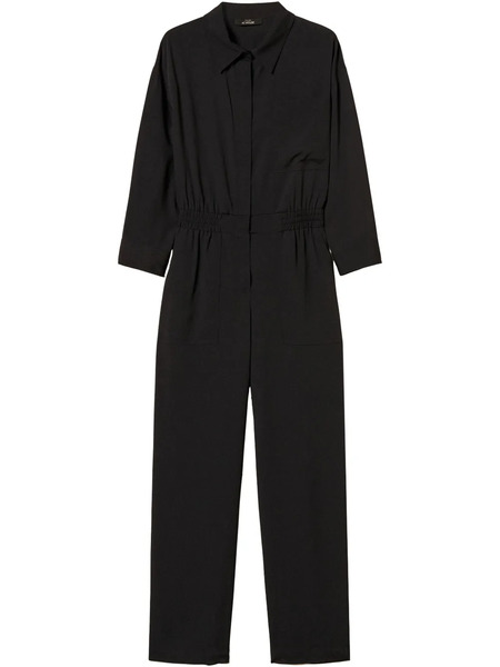  Twinset Crepe-de-chine Jumpsuit - Black 