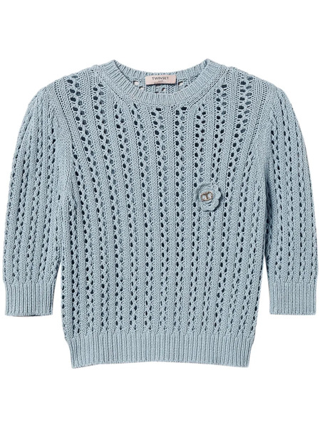  Twinset Crochet-knit Jumper - Blue 