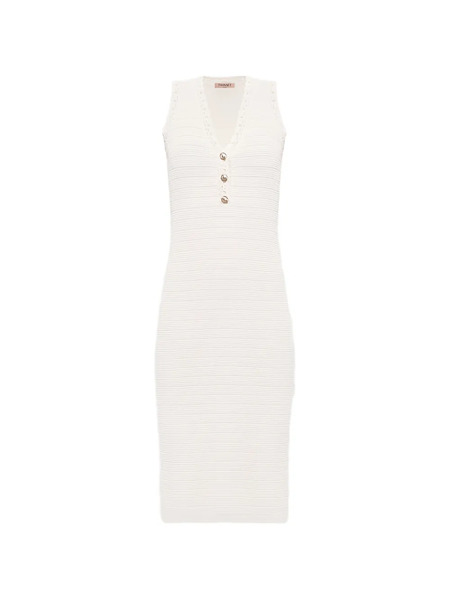  Twinset Crochet Midi Dress - Neutrals 