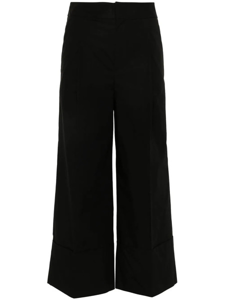  Twinset Cropped Straight Trousers - Black 