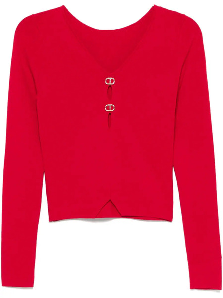  Twinset Cut Out-detail Sweater - Red 