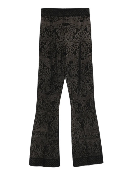  Twinset Damask-pattern Trousers - Black 