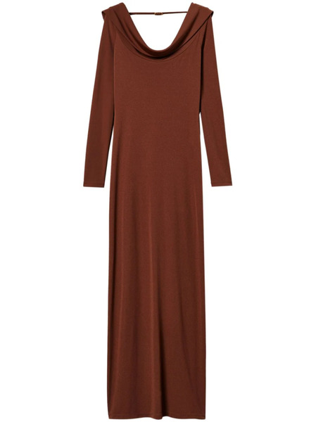  Twinset Draped Maxi Dress - Brown 