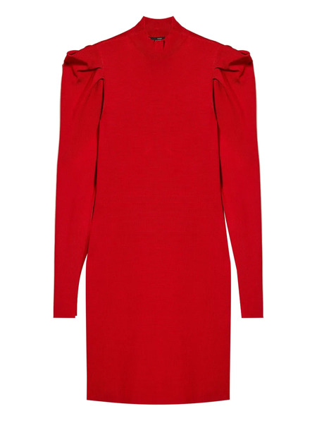 Twinset Draping Knit Mini Dress - Red 