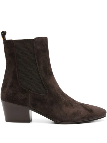  Twinset Elastic-panel Pointed-toe Boots - Brown 