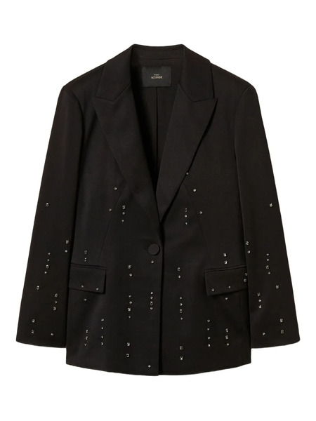  Twinset Embellished Crystal Blazer - Black 