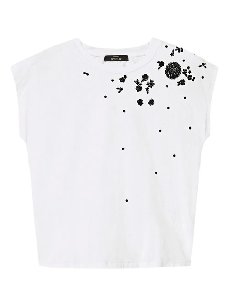  Twinset Embroidered-flower T-shirt - White 