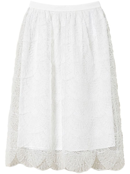  Twinset Embroidered Organza Skirt - White 